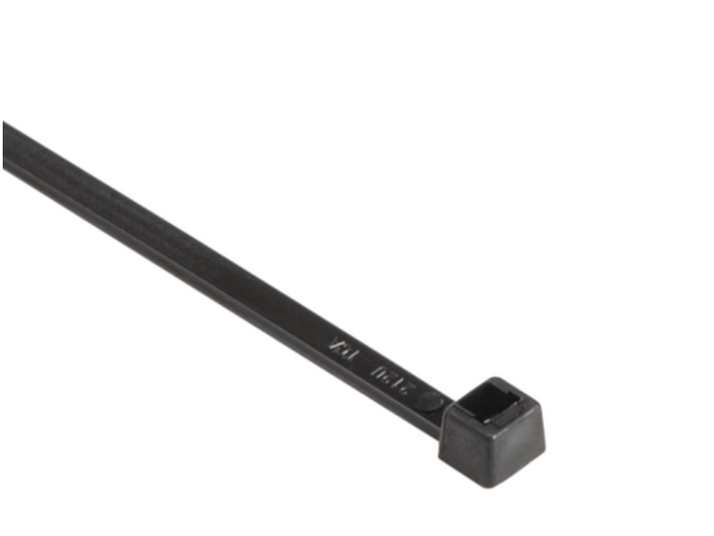 ZIP TIES - BLACK, 8” LONG, PACK OF 100