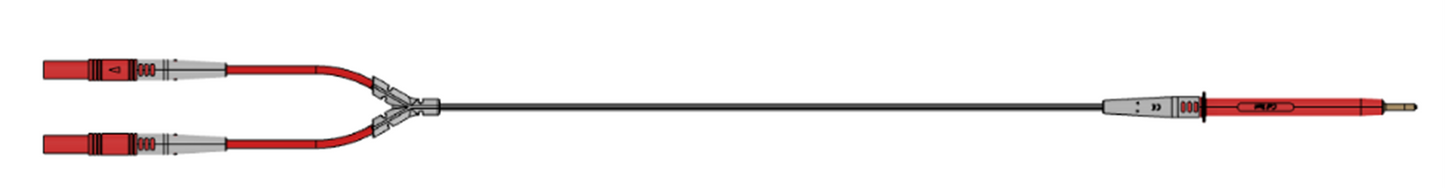 LOW PROFILE TEST LEAD, RED - RESISTANCE METER