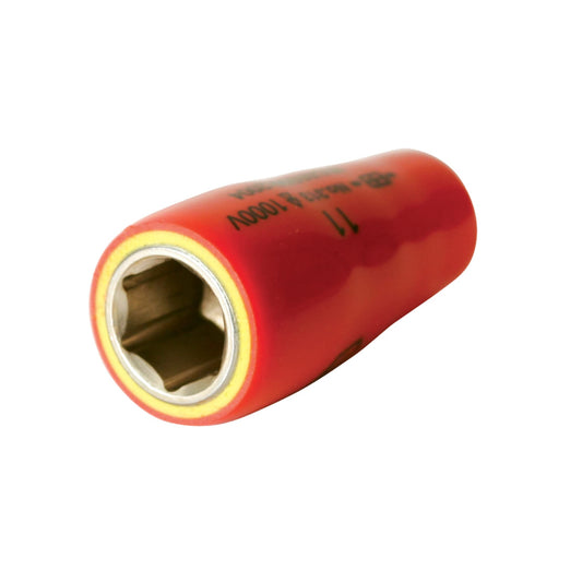 SOCKET 1/4" DRIVE, 13MM INSULATED