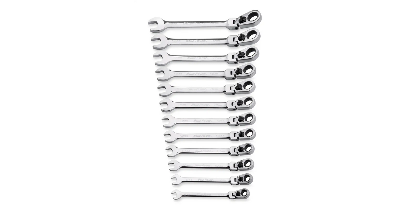 WRENCH SET, RATCHET, FLEX HEAD (8mm-19mm)