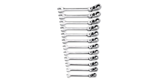 WRENCH SET, RATCHET, FLEX HEAD (8mm-19mm)