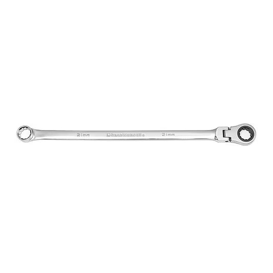 WRENCH, RATCHET BOX-END, FLEX HEAD, 21MM