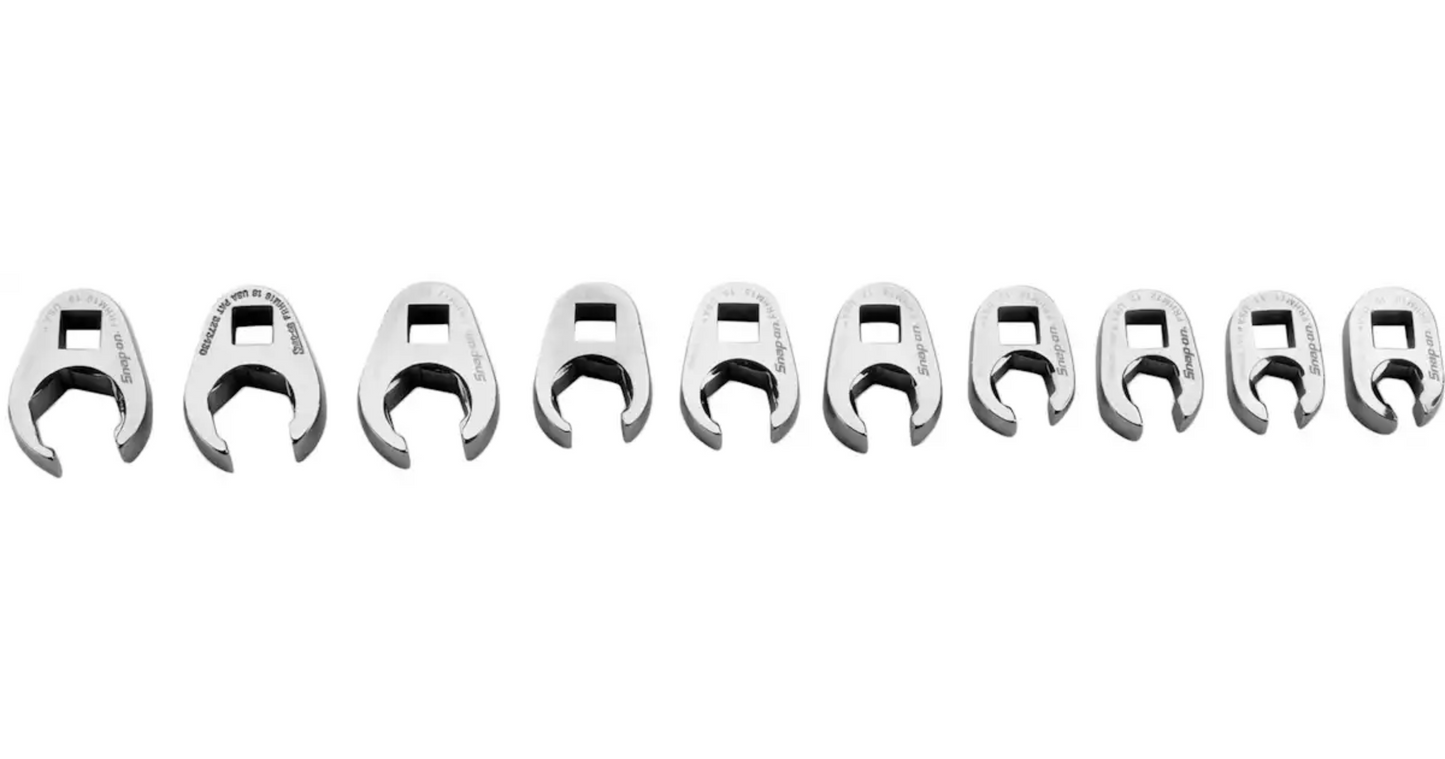 CROW FOOT WRENCH SET, FLARE NUT (10-19MM)
