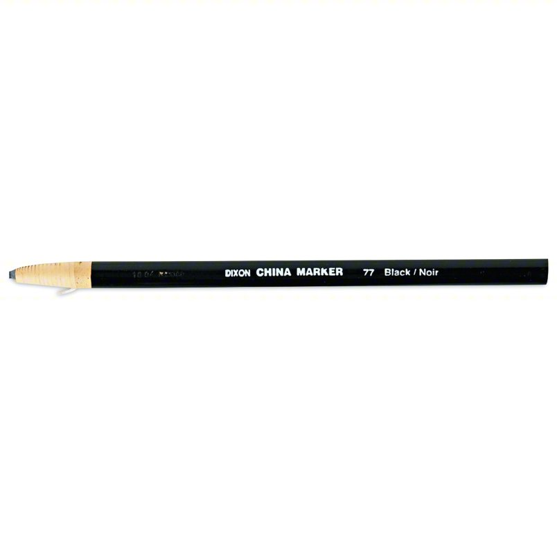 GREASE PENCIL, 1/4" TIP, BLACK (PACK OF 12)