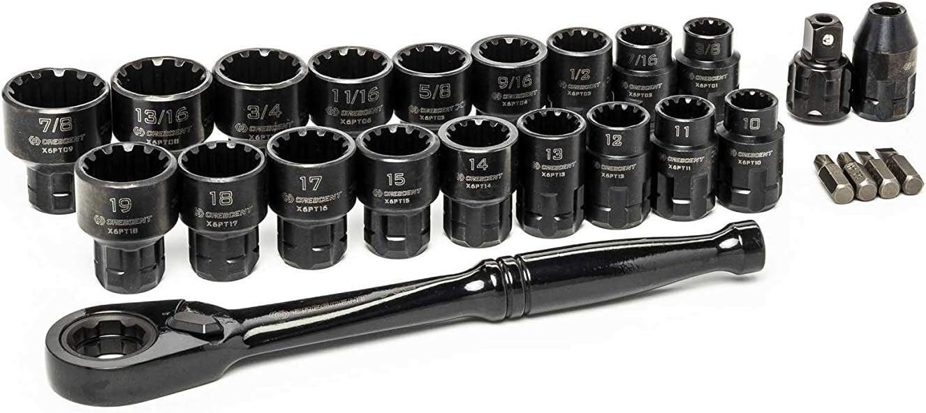 PASS THRU SOCKET KIT Ð 3/8Ó DRIVE, 25 PIECE