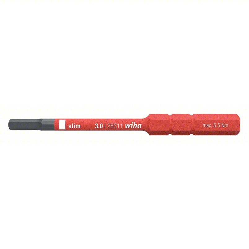 SLIMLINE INSULATED HEX BIT, 3MM