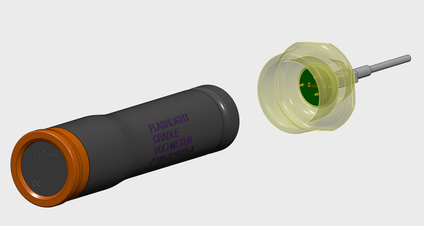 FLASHLIGHT CRADLE VOLTMETER AND POGO CHARGER - KIT