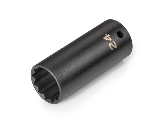 SOCKET, DEEP, 1/2" DRIVE. 12PT. 24MM
